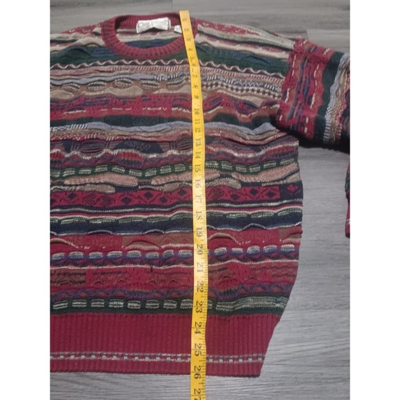 Vintage John Ashford Men's 3d Knit Coogi Style Multicolor Pullover Size Medium - Picture 3 of 6